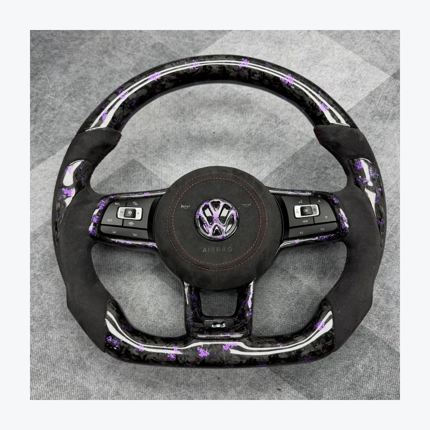 Volkswagen Model S Carbon Fiber Steering Wheel — Custom Steering Wheel